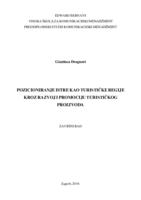 prikaz prve stranice dokumenta Pozicioniranje Istre kao turističke regije kroz razvoj i promociju turističkog proizvoda