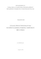 prikaz prve stranice dokumenta Analiza mogućnosti razvoja manifestacijskog turizma u Republici Hrvatskoj