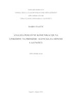 prikaz prve stranice dokumenta Analiza poslovne komunikacije na LinkedInu na primjeru agencija za odnose s javnošću