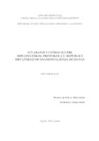 prikaz prve stranice dokumenta Stvaranje i ustroj službe diplomatskog protokola u Republici Hrvatskoj od osamostaljenja do danas