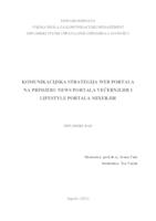 prikaz prve stranice dokumenta Komunikacijska strategija web portala na primjeru news portala Večernji.hr i lifestyle portala Mixer.hr
