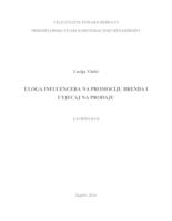 prikaz prve stranice dokumenta Uloga influencera na promociju brenda i utjecaj na prodaju